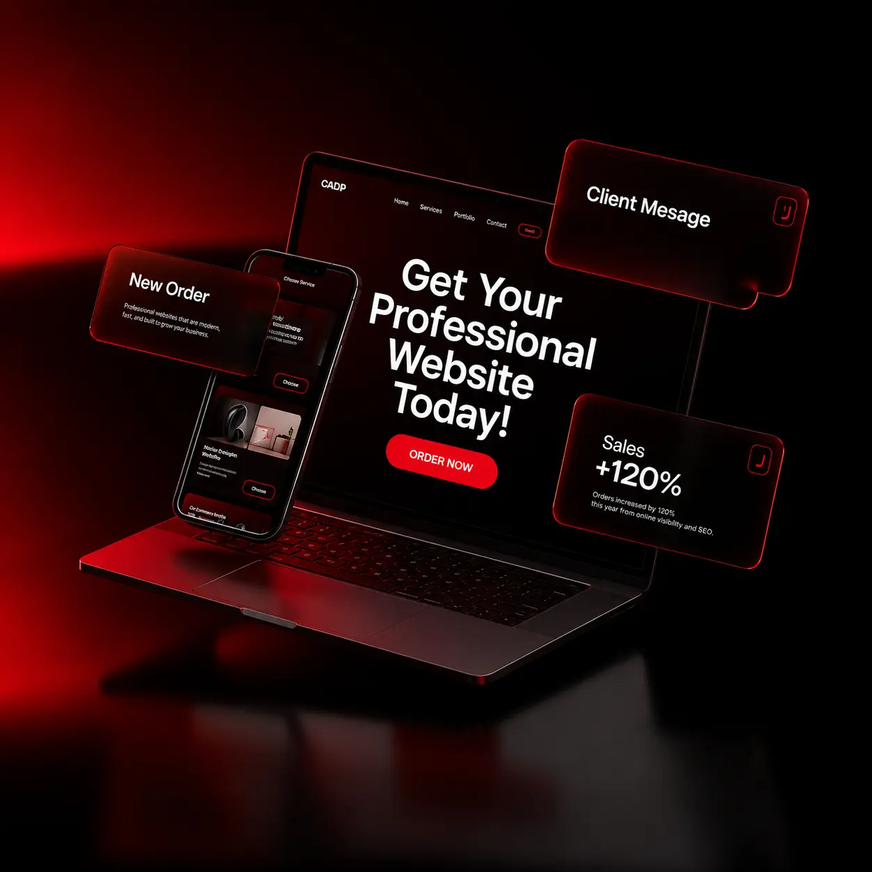 Laptop with multiple screens coming out