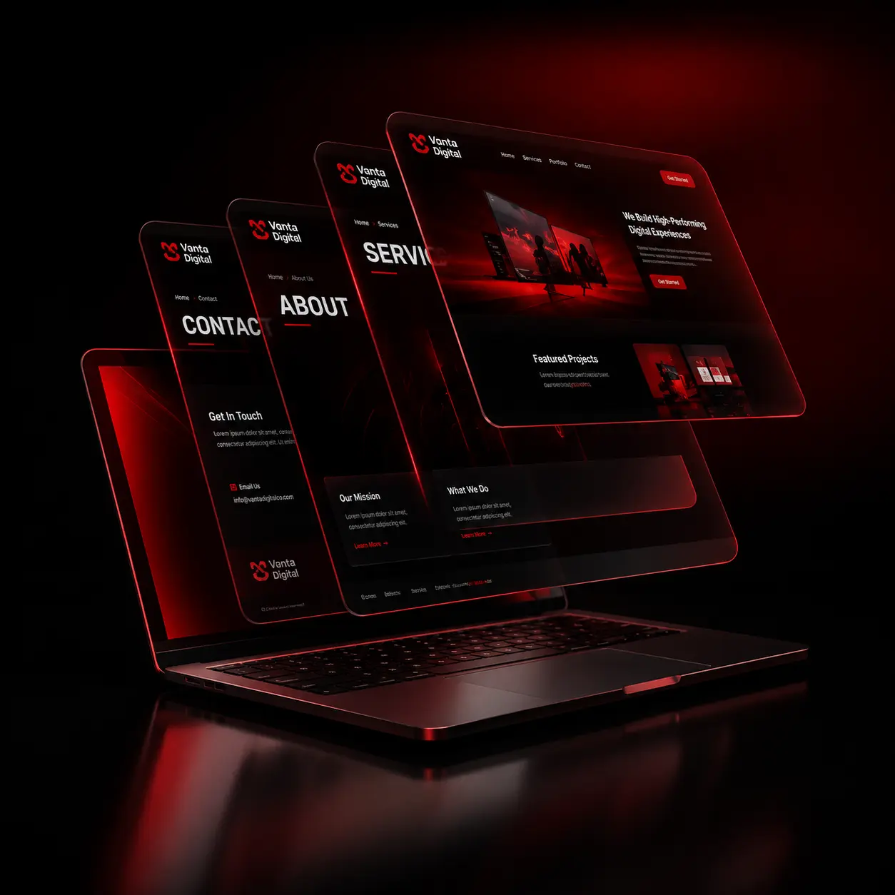Laptop with multiple screens coming out